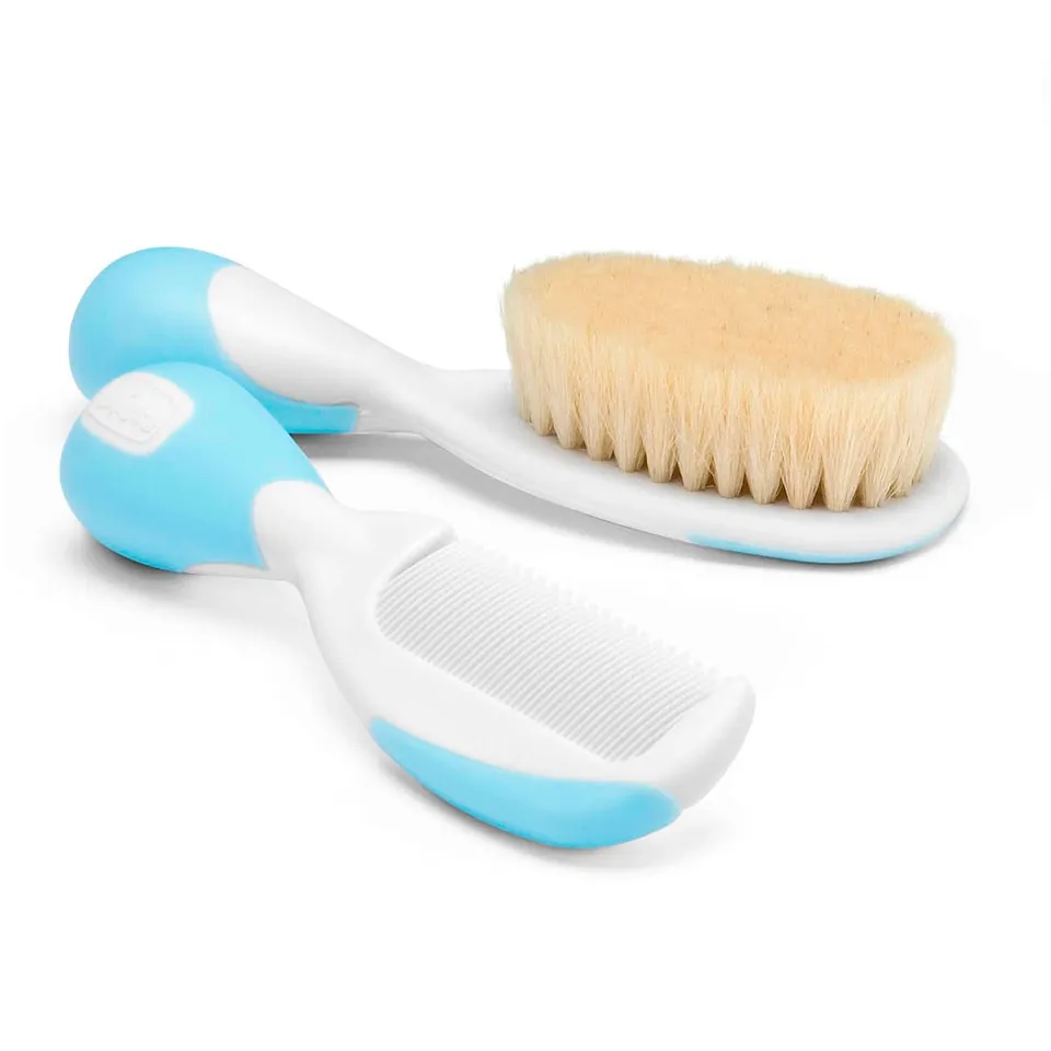 chicco-set-spazzola-e-pettine-per-neonati-con-setole-naturali-di-capra-e-pettine image 1