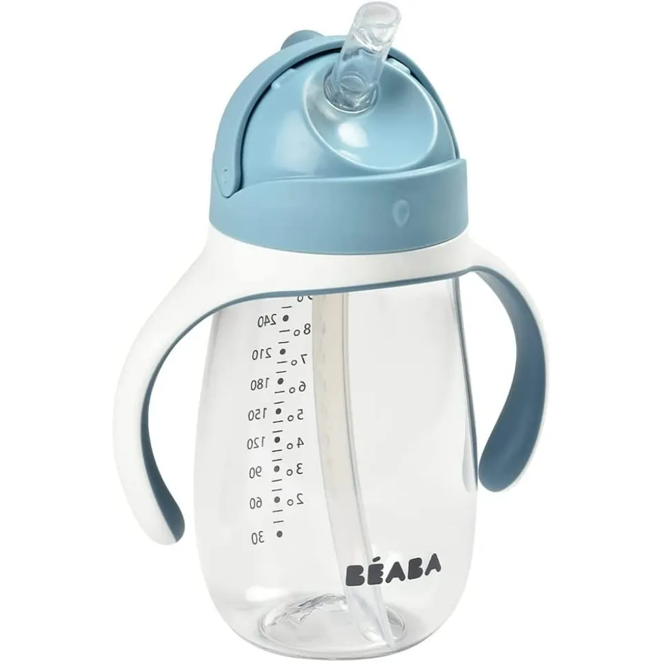 b-aba-biberon-tazza-di-apprendimento-2-in-1-con-cannuccia-100-a-tenuta-con-salva image 1