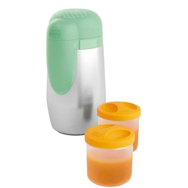 chicco-portapappa-termico-in-acciaio-inossidabile-con-2-contenitori-da-250-ml-ta image 1
