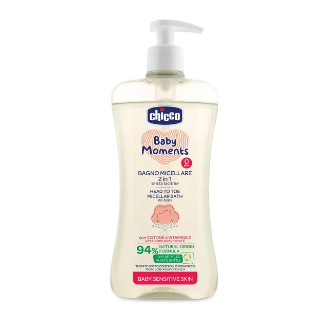 chicco-baby-moments-bagno-micellare-senza-lacrime-2-in-1-per-pelli-sensibili-con image 1