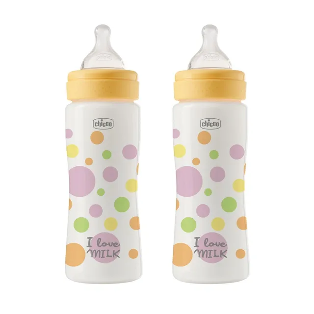 chicco-perfect-easy-set-2-biberon-anticolica-330-ml-flusso-veloce-con-tettarella image 1