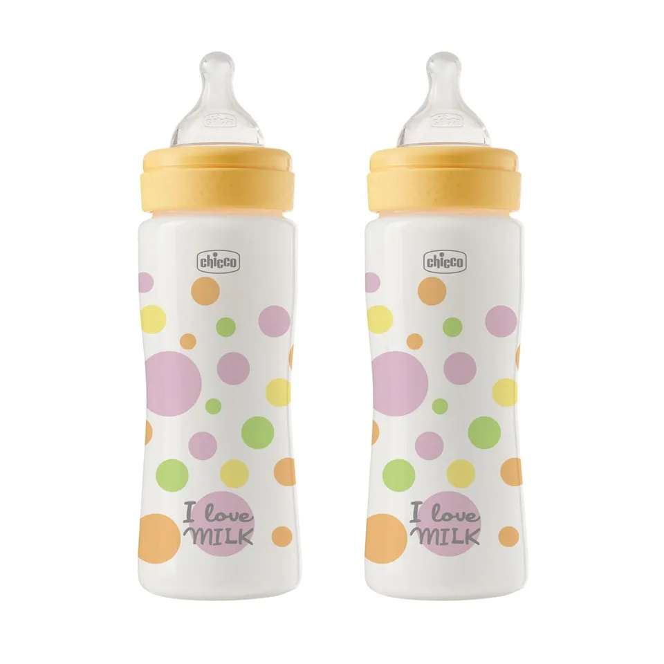 chicco-perfect-easy-set-2-biberon-anticolica-330-ml-flusso-veloce-con-tettarella image 1