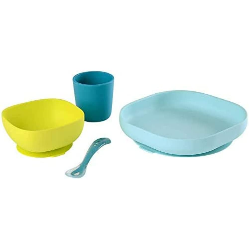 b-aba-set-pappa-in-silicone-4-pezzi-con-ventosa-antiscivolo-piatto-scodella-ciot image 2