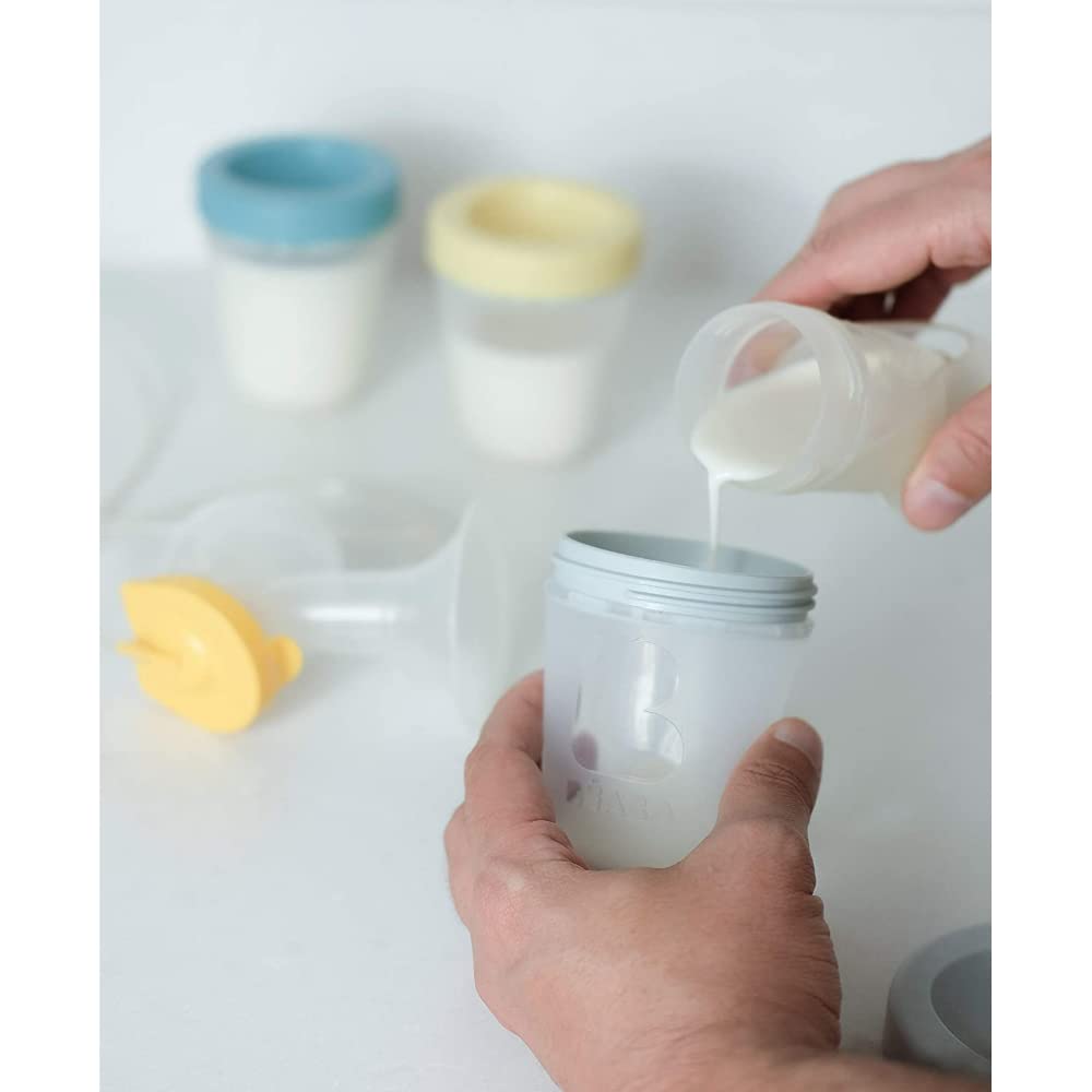 b-aba-set-3-vasetti-in-silicone-per-pappa-200-ml-100-ermetici-congelabili-microo image 3