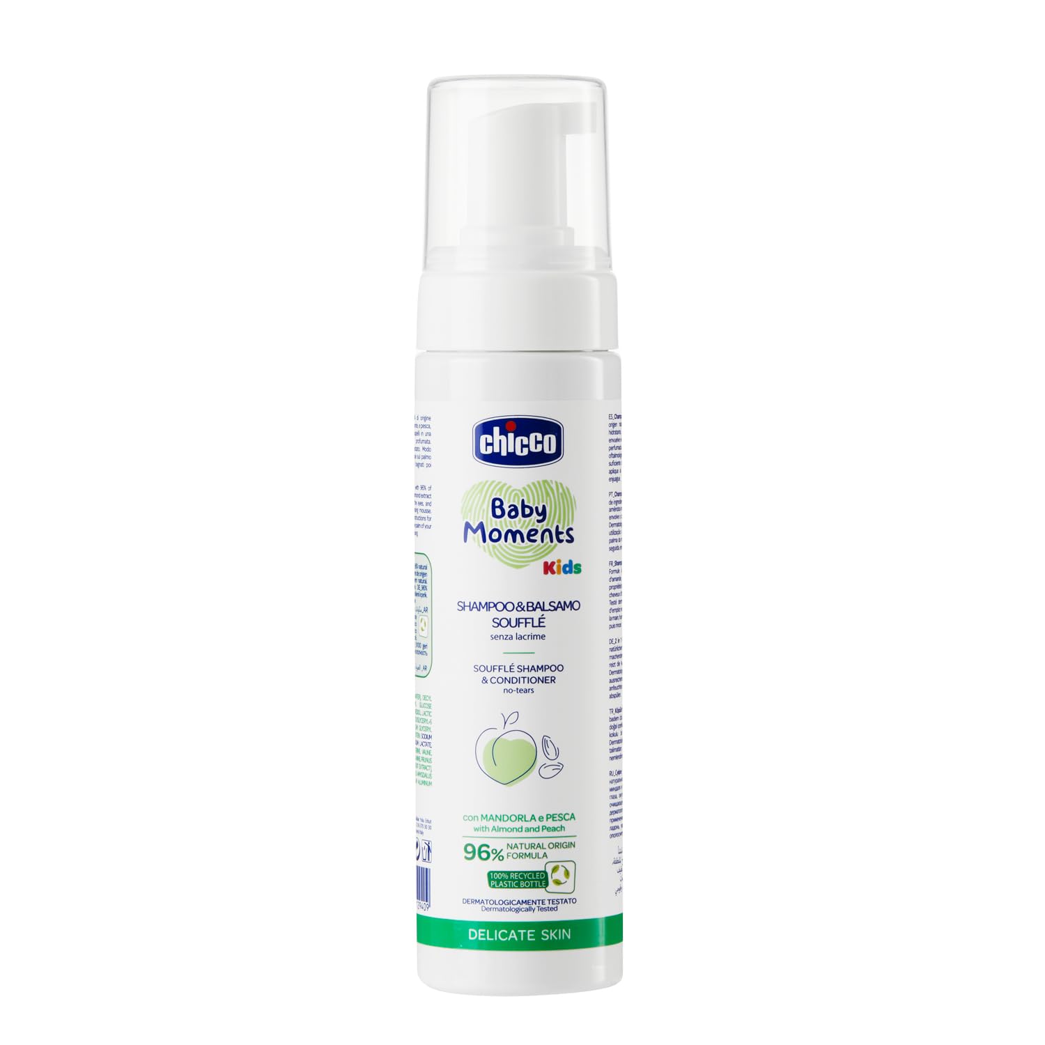 chicco-shampoo-balsamo-souffl-150-ml-mousse-2-in-1-per-bambini-con-estratto-di-m image 1