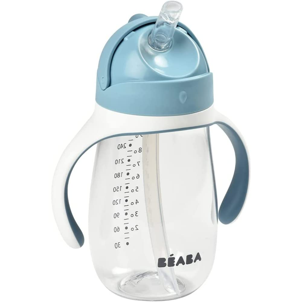 b-aba-biberon-tazza-di-apprendimento-2-in-1-con-cannuccia-100-a-tenuta-con-salva image 1