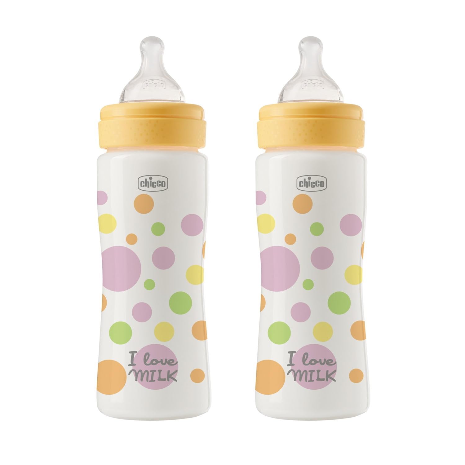 chicco-perfect-easy-set-2-biberon-anticolica-330-ml-flusso-veloce-con-tettarella image 1