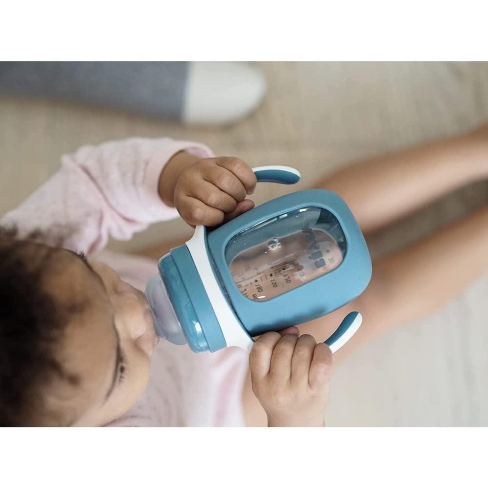 b-aba-tazza-biberon-da-allenamento-2-in-1-in-vetro-con-copertura-in-silicone-tet image 2