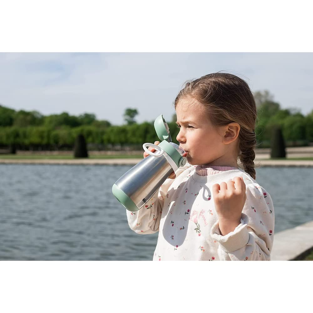 b-aba-bottiglia-bambini-2-in-1-in-acciaio-inox-350-ml-verde-salvia-funzione-bott image 2