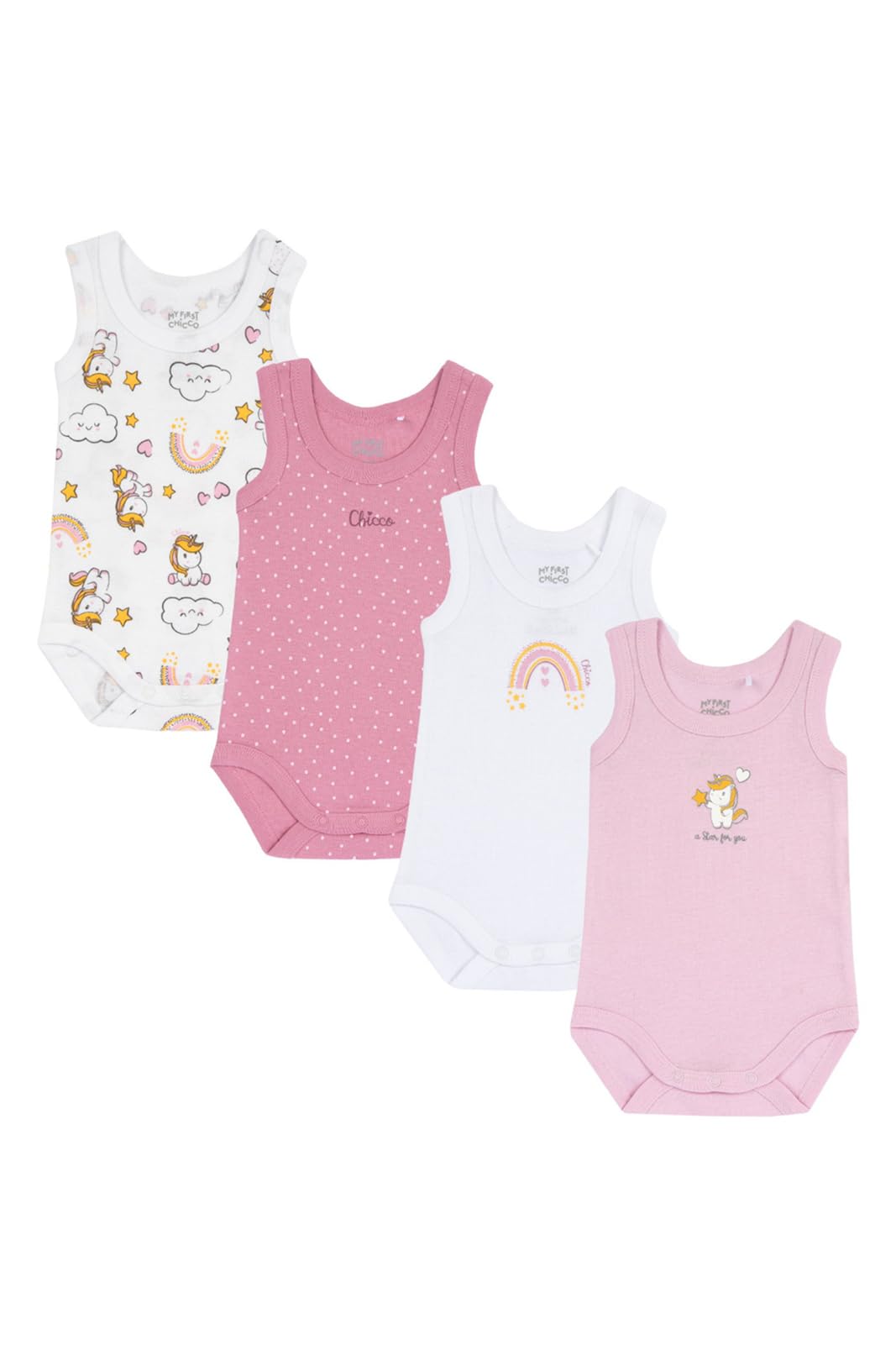 chicco-set-5-body-a-maniche-corto-neonato-e-neonata-100-cotone-unisex-0-24-mesi- image 8