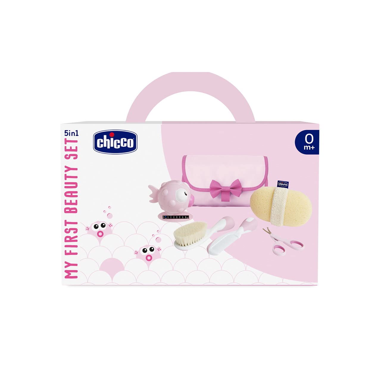 chicco-my-first-beauty-set-bagnetto-neonato-con-pettine-spazzola-termometro-guan image 8