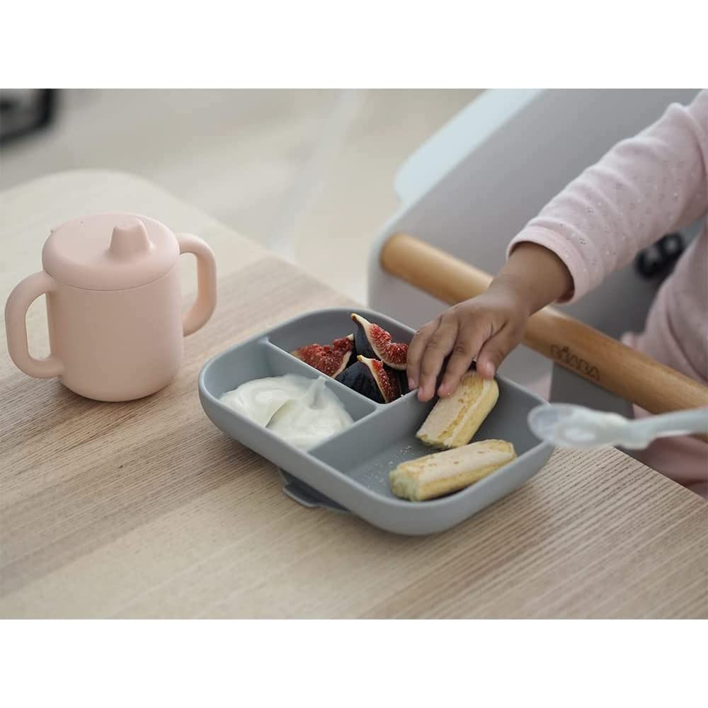 b-aba-set-pasti-in-silicone-3-pezzi-piatto-diviso-con-ventosa-tazza-con-beccucci image 2