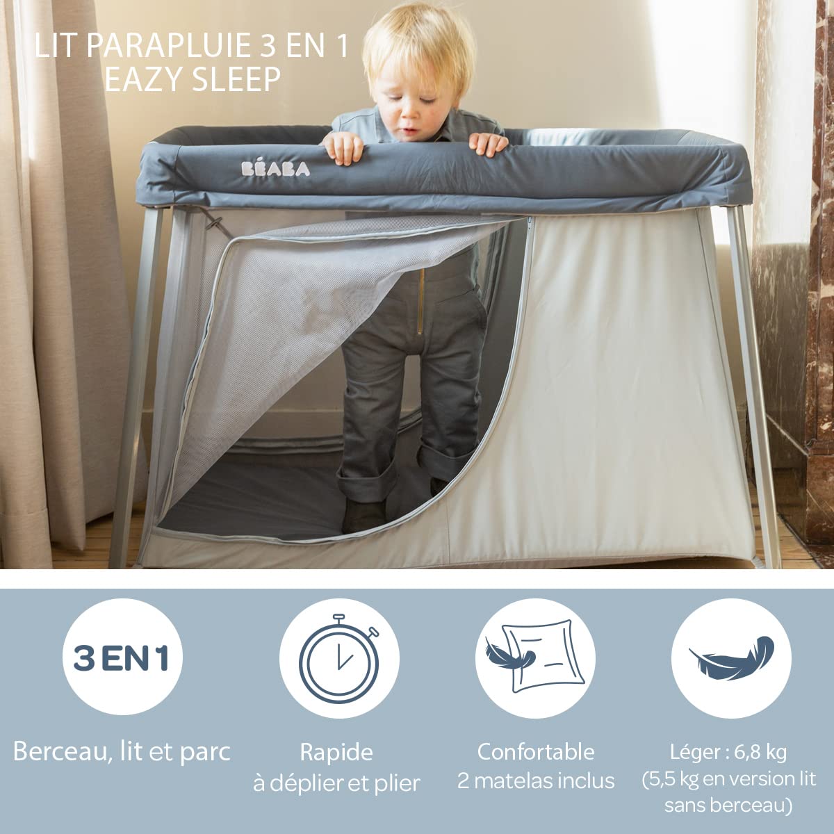 b-aba-lettino-da-viaggio-3-in-1-eazy-sleep-culla-lettino-e-box-evolutivo-0-36-me image 2