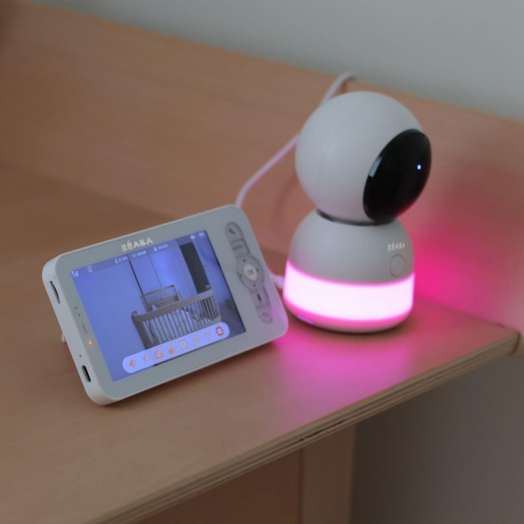 b-aba-zen-night-light-baby-monitor-video-con-app-mobile-telecamera-hd-rotazione- image 5