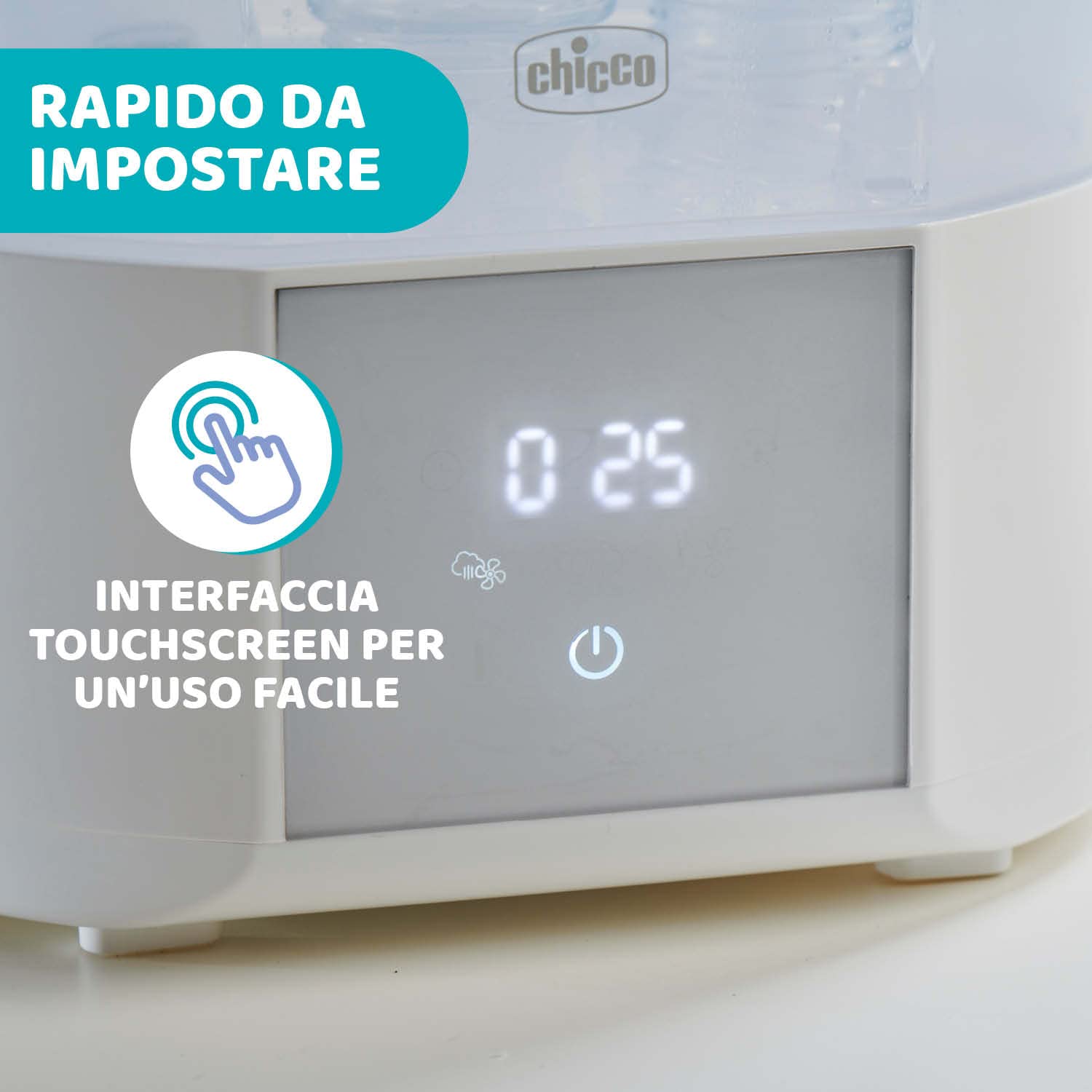 chicco-sterilizzatore-elettrico-3-in-1-con-funzione-asciugatura-sterilizza-biber image 7