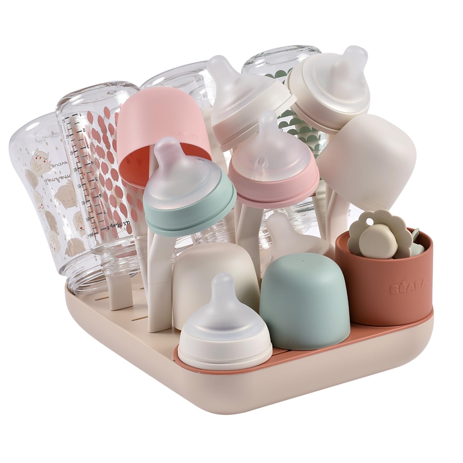 b-aba-scolabiberon-e-asciugabiberon-modulare-fino-a-6-biberon-con-vaso-accessori image 2