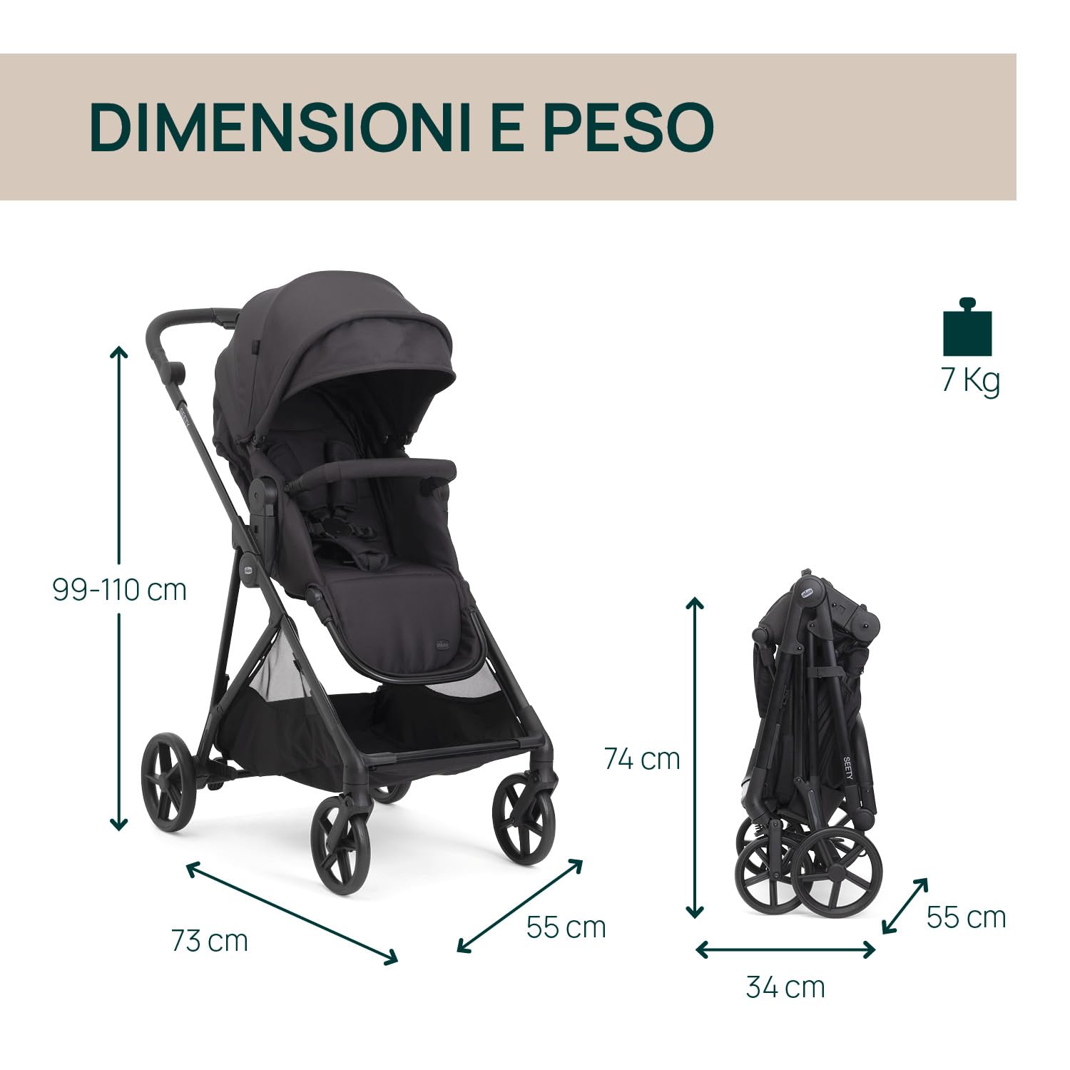chicco-passeggino-seety-leggero-7-kg-0-mesi-4-anni-fino-a-22-kg-pieghevole-a-1-g image 2