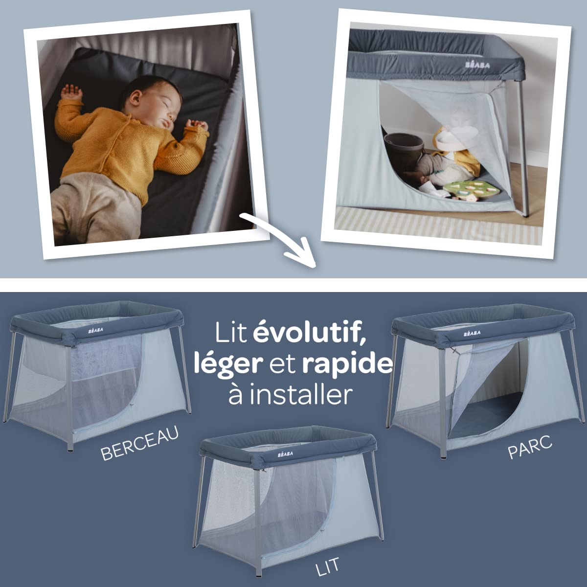 b-aba-lettino-da-viaggio-3-in-1-eazy-sleep-culla-lettino-e-box-evolutivo-0-36-me image 3