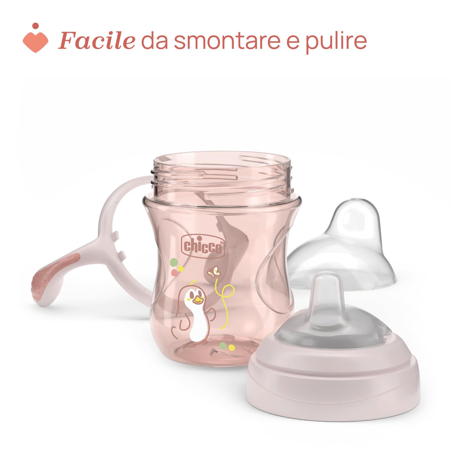 chicco-transition-cup-bicchiere-antigoccia-200-ml-rosa-4-mesi-beccuccio-ergonomi image 6