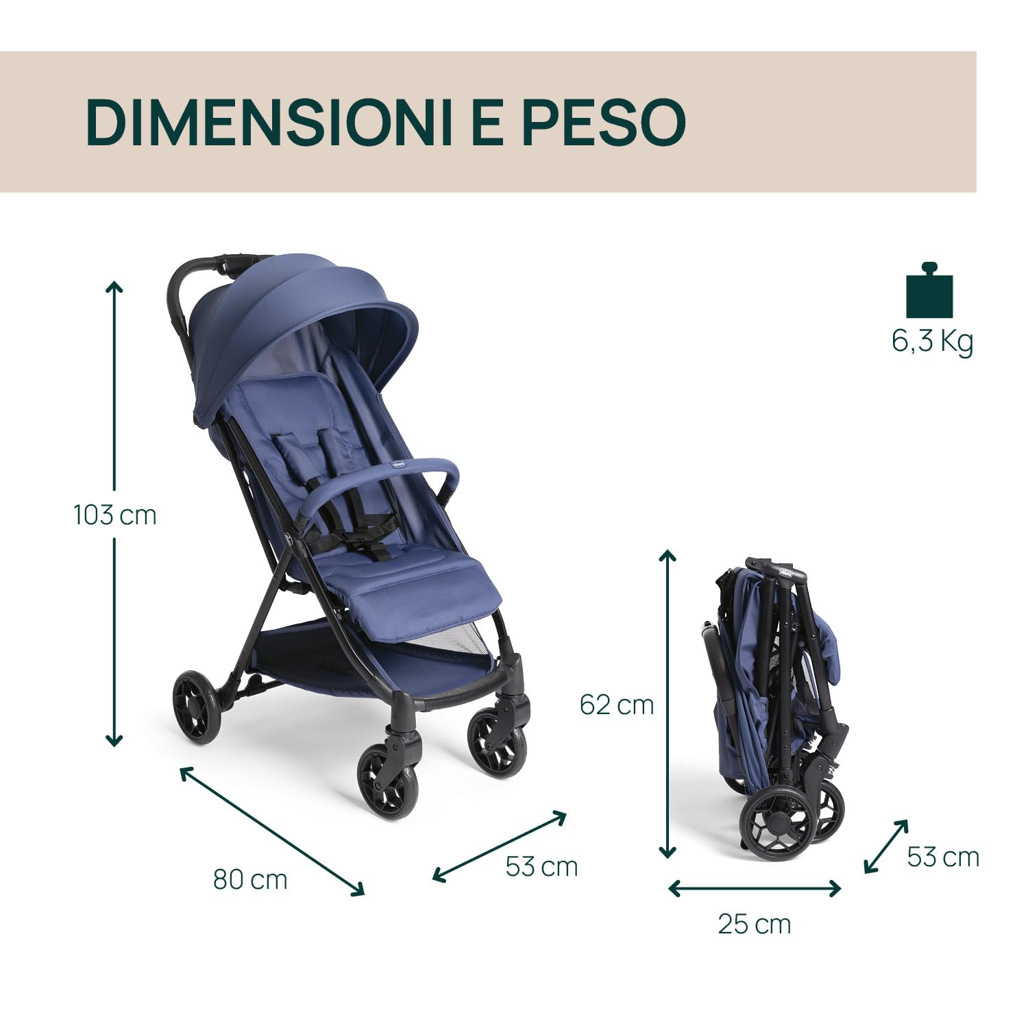 chicco-urbino-passeggino-leggero-da-0-mesi-a-22-kg-chiusura-smart-una-mano-capot image 2