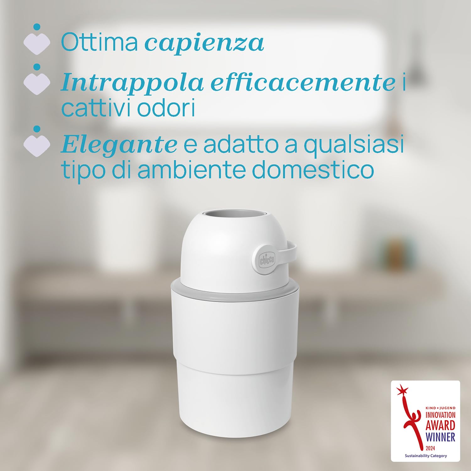chicco-mangiapannolini-telescopico-compatto-anti-odori-cestino-pieghevole-per-sm image 2