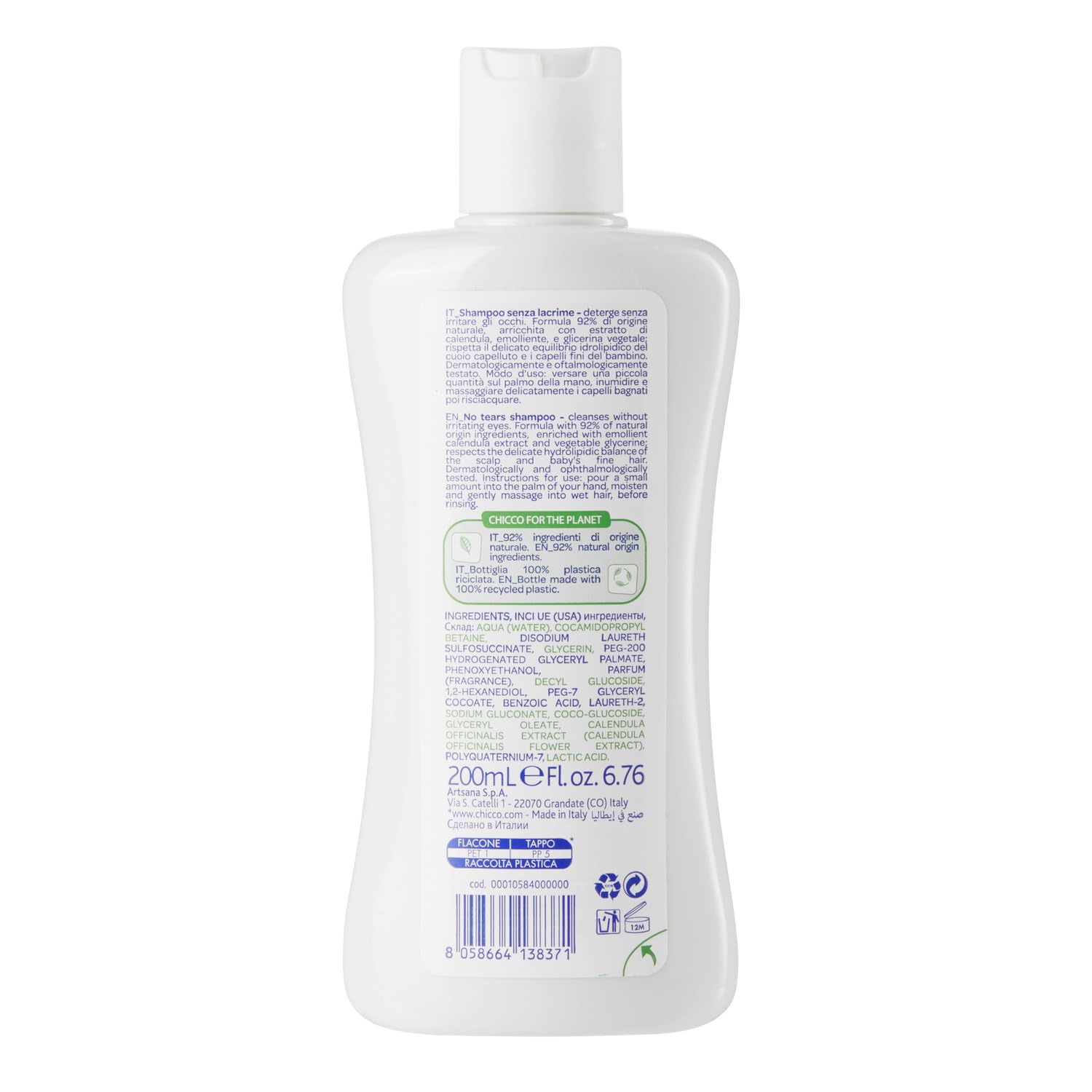 chicco-shampoo-baby-moments-senza-lacrime-shampoo-bambini-0-mesi-senza-parabeni- image 2
