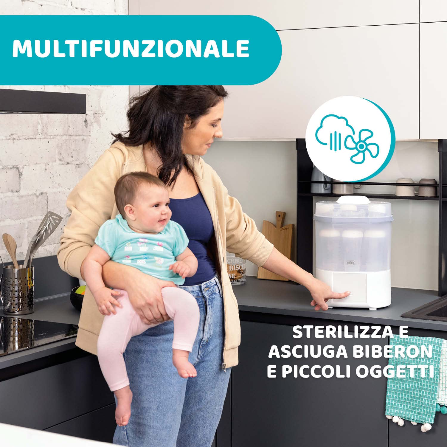 chicco-sterilizzatore-elettrico-3-in-1-con-funzione-asciugatura-sterilizza-biber image 2