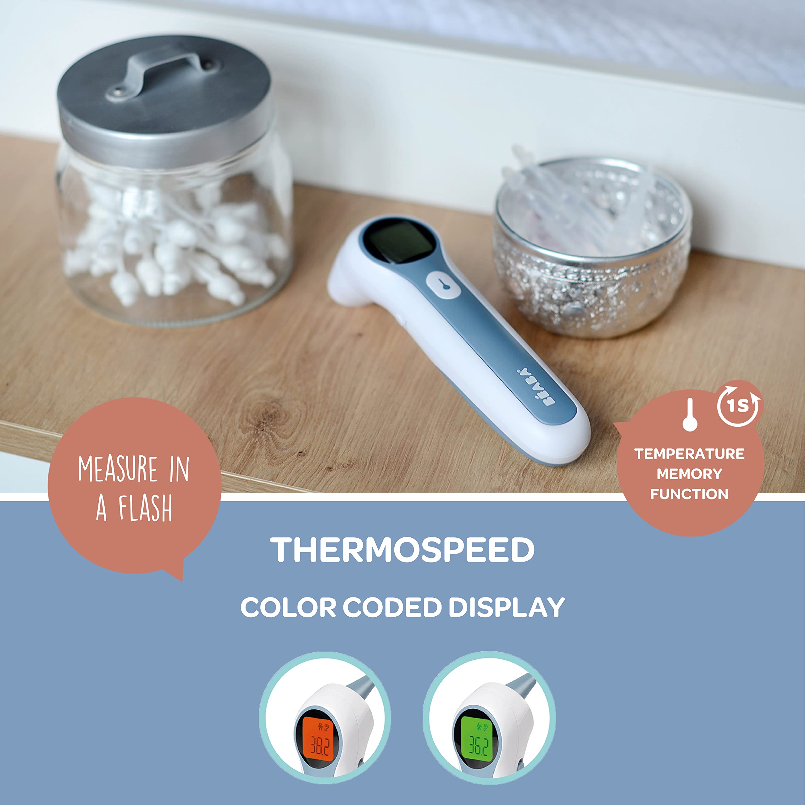 b-aba-thermospeed-termometro-febbre-infrarossi-digitale-3-in-1-frontale-auricola image 2