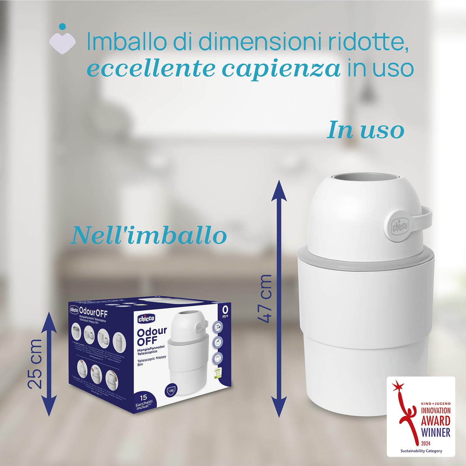 chicco-mangiapannolini-telescopico-compatto-anti-odori-cestino-pieghevole-per-sm image 3