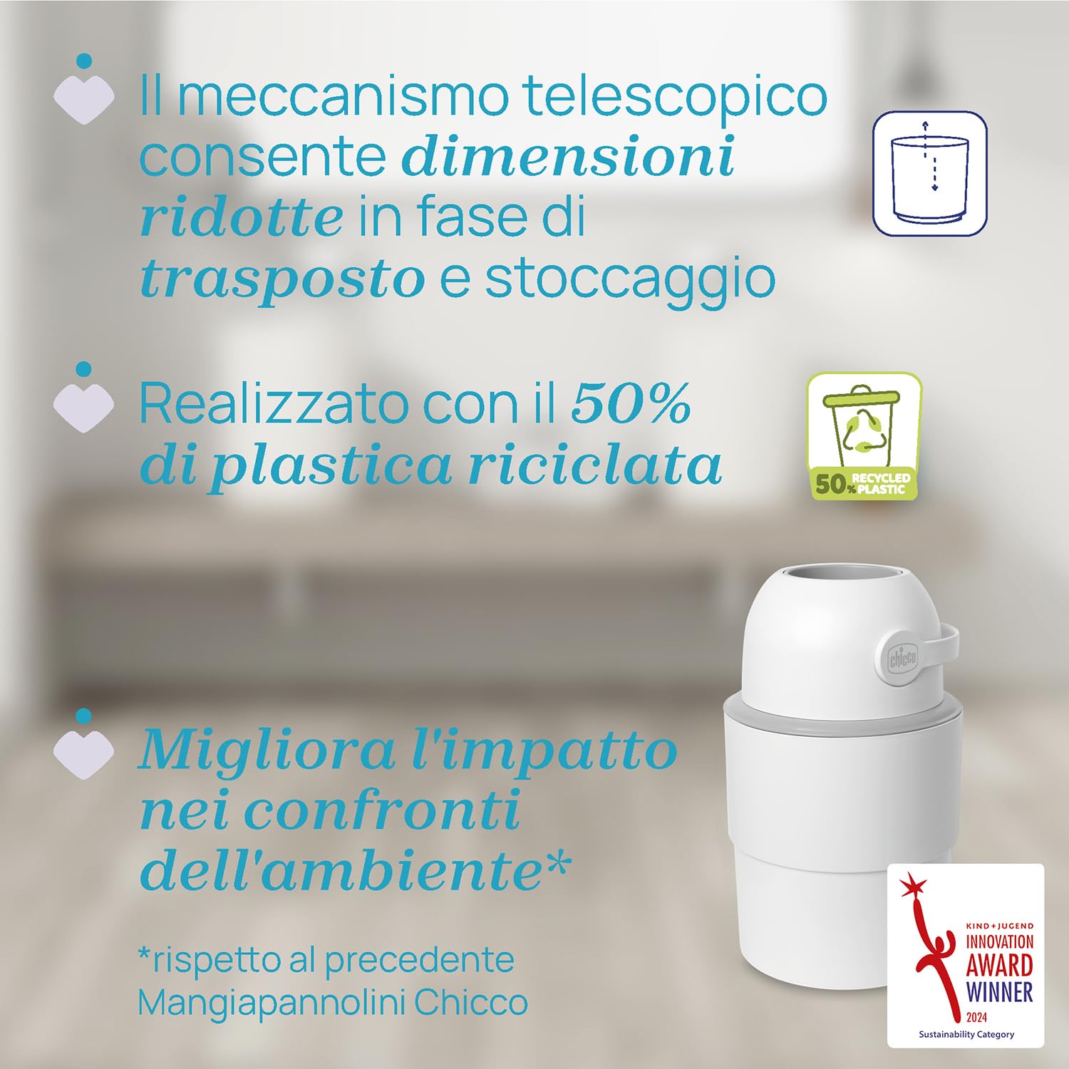 chicco-mangiapannolini-telescopico-compatto-anti-odori-cestino-pieghevole-per-sm image 5