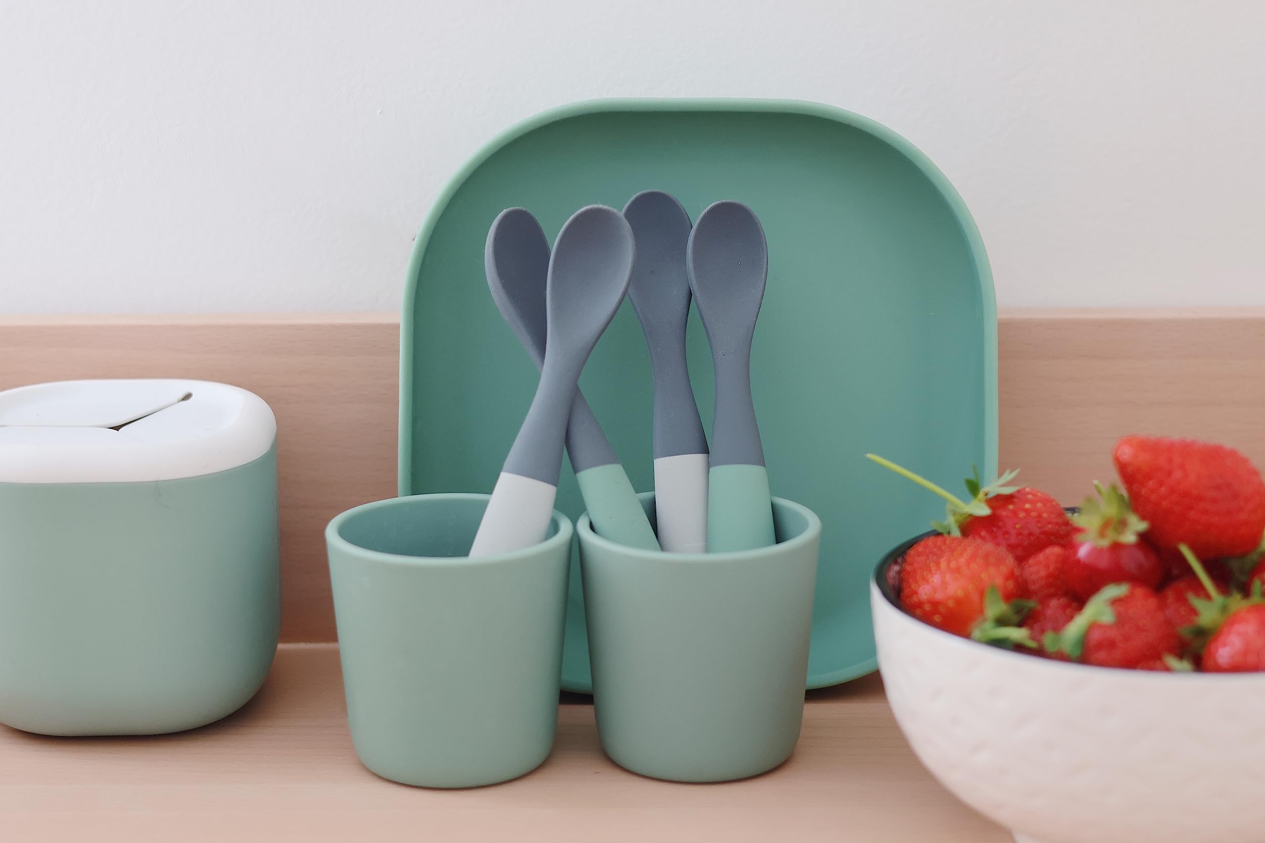 b-aba-set-4-cucchiai-in-silicone-per-bambini-dai-4-mesi-prima-et-con-punta-arrot image 4