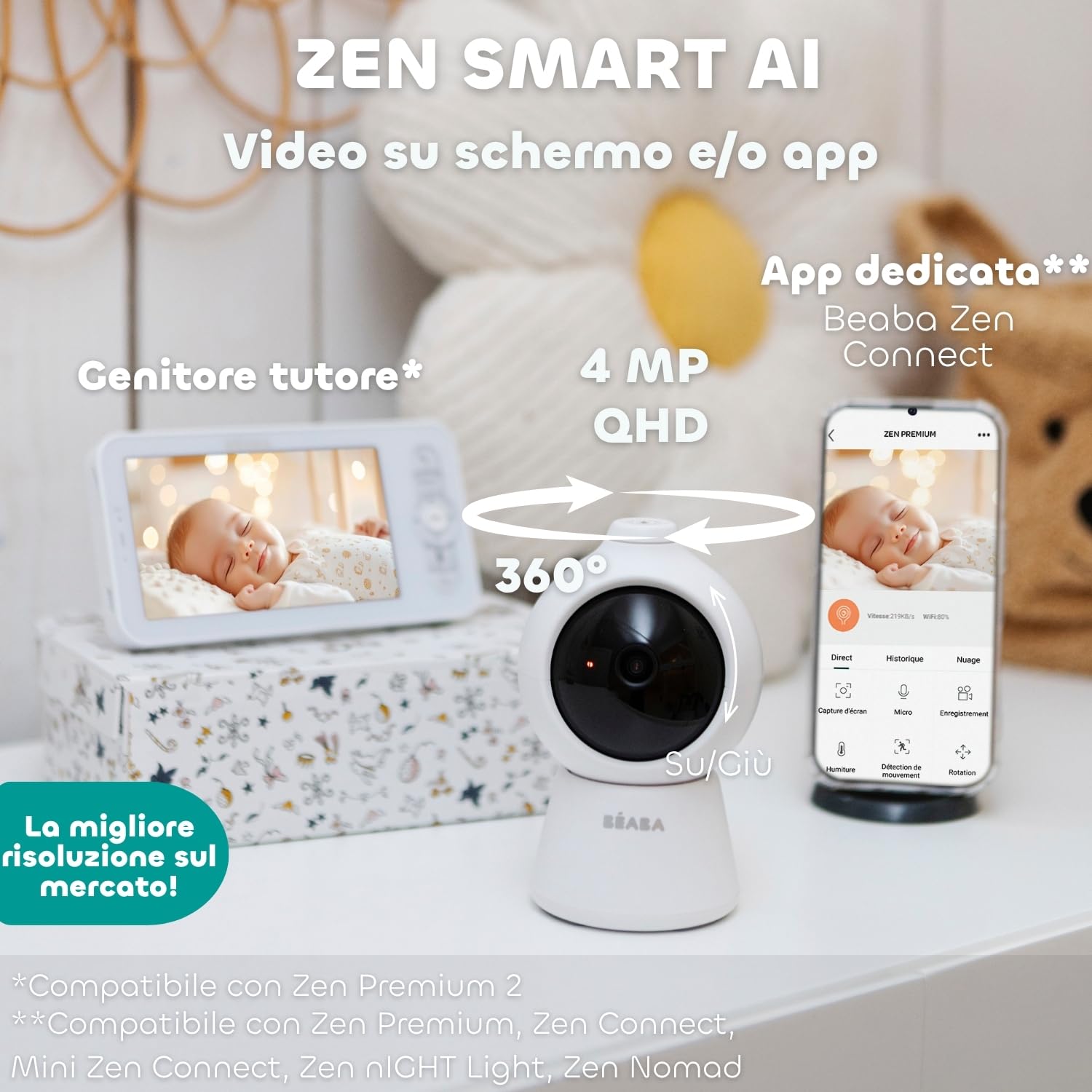 b-aba-zen-smart-ai-baby-monitor-video-3-in-1-con-telecamera-360-full-qhd-4mp-sch image 2