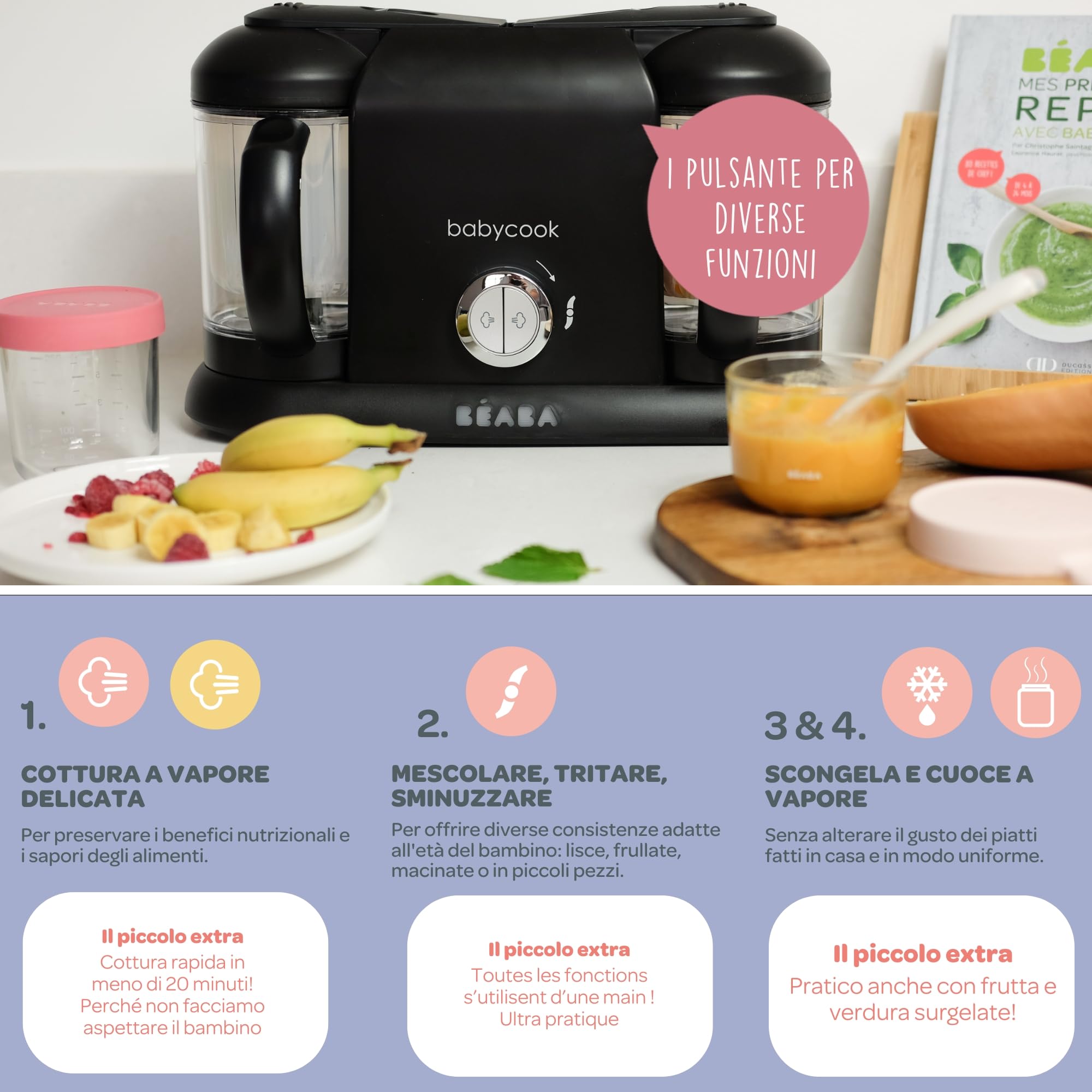 b-aba-babycook-duo-robot-cuocipappa-omogeneizzatore-4-in-1-vapore-in-15-minuti-d image 3