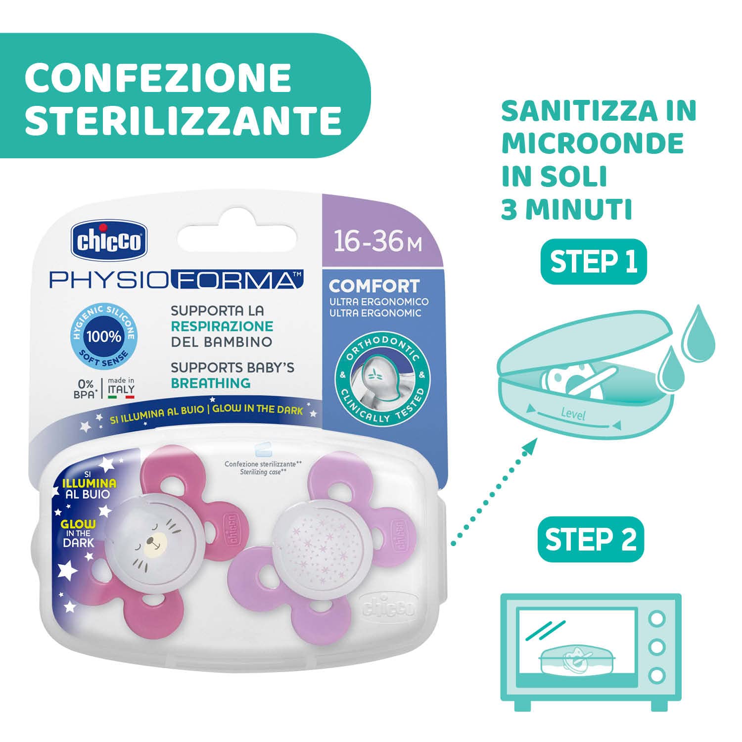 chicco-physio-comfort-night-succhietto-ortodontico-in-silicone-per-bimba-16-36-m image 8