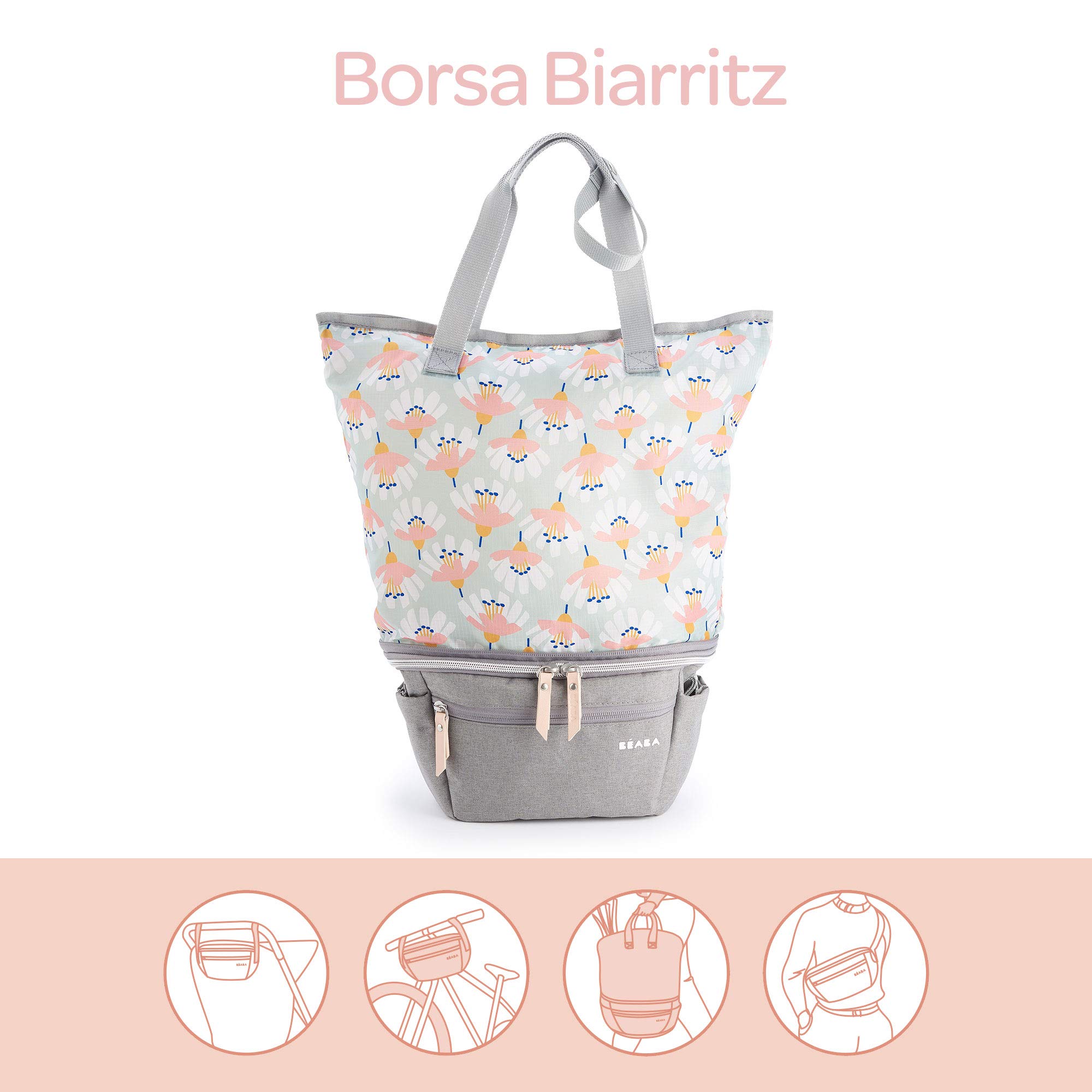 b-aba-biarritz-borsa-fasciatoio-2-in-1-per-cambio-neonato-borsone-pannolini-conv-2 image 2