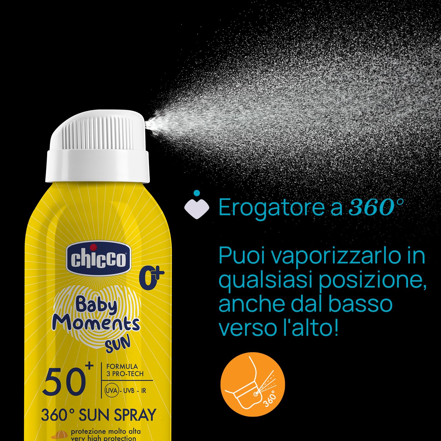 chicco-set-protezione-solare-da-viaggio-spf50-per-bambini-0-mesi-spray-360-150-m image 2