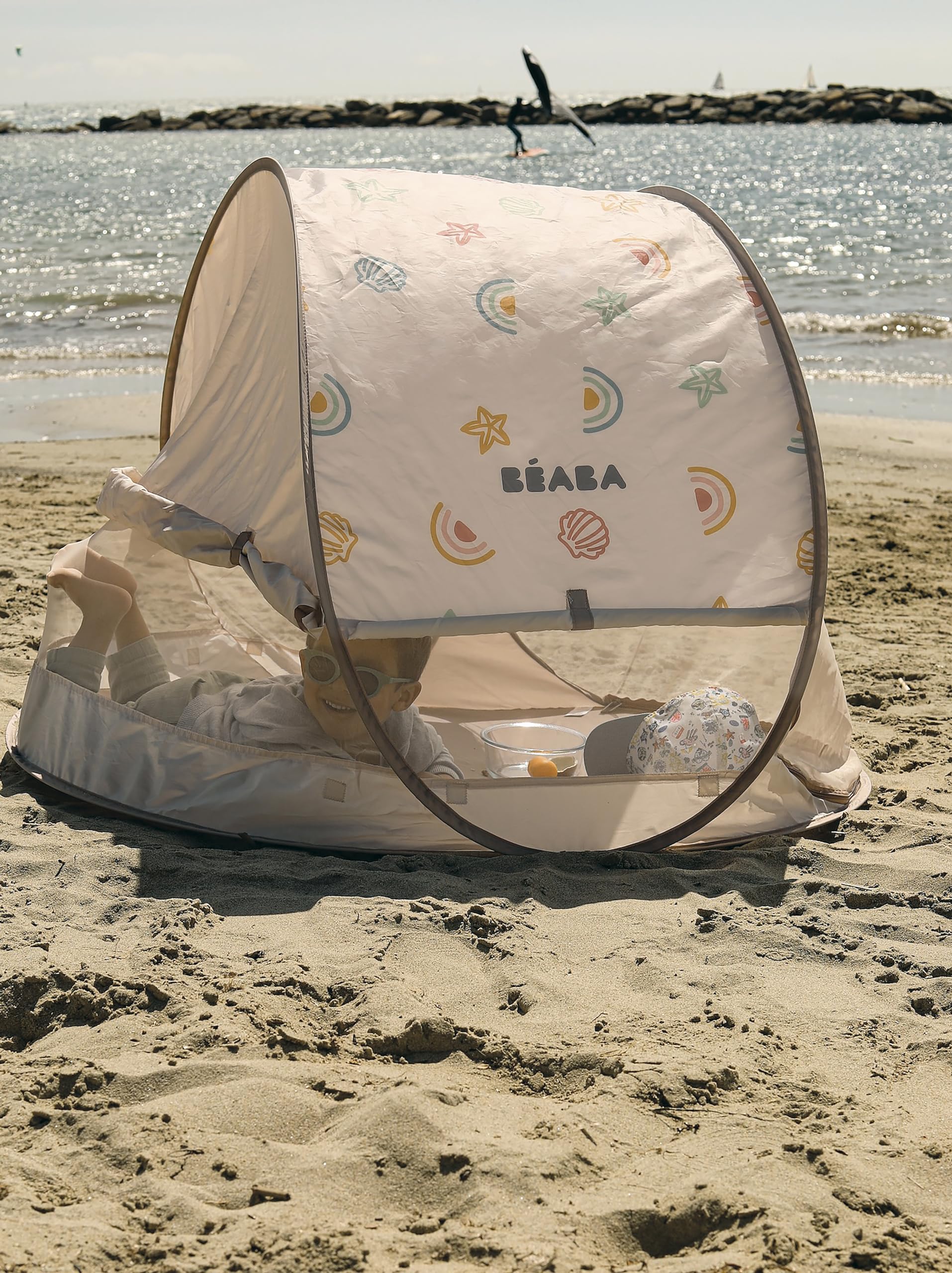 b-aba-breezy-tenda-pop-up-da-spiaggia-per-bambini-anti-uv-upf50-con-zanzariera-e image 8